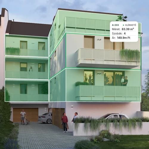Interaktív lakásválasztó előnézete